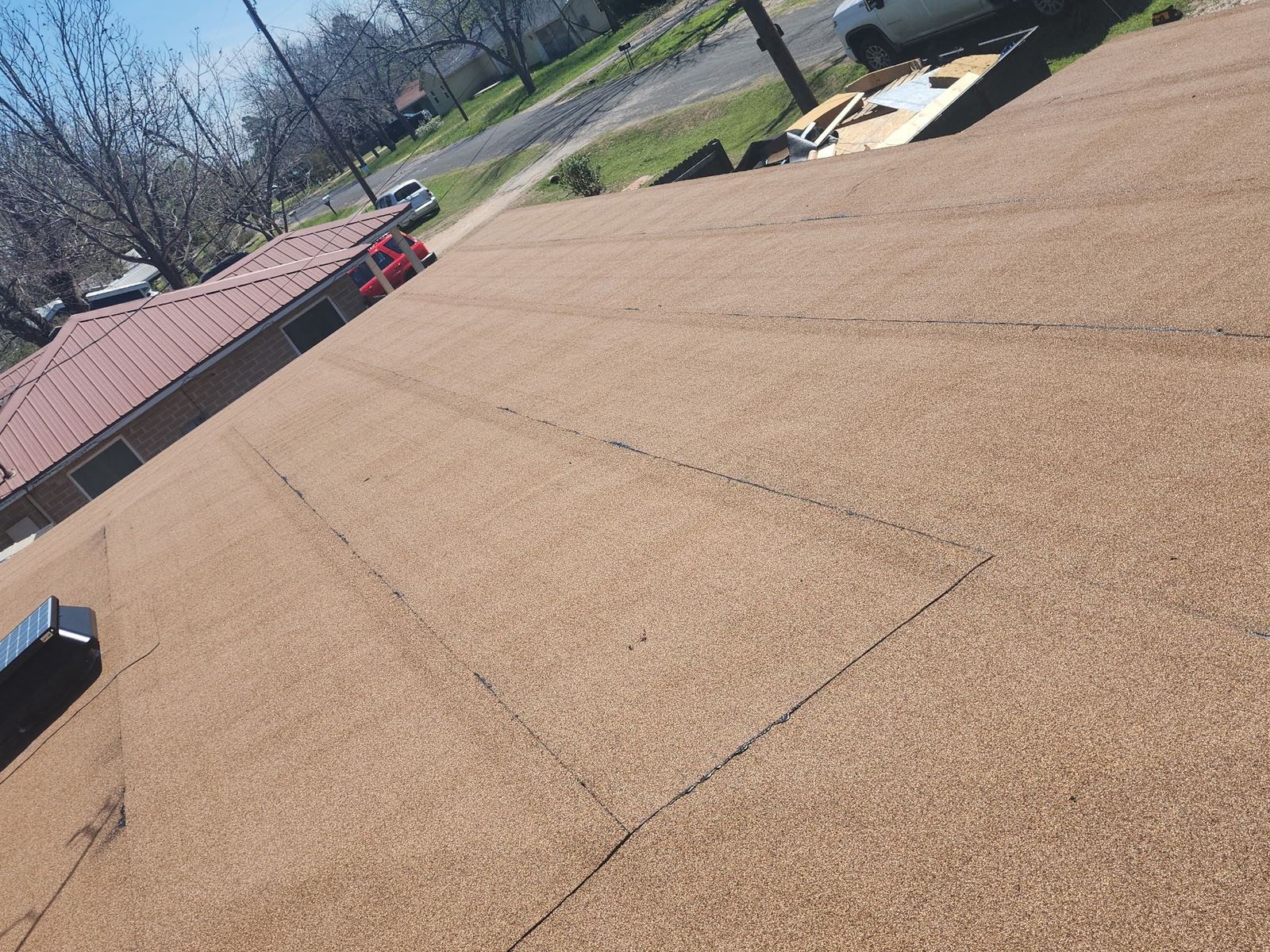 Flat Roof Replacement by Austin Area Roofers · photo curated by Dennis White from a recent CompanyCam project