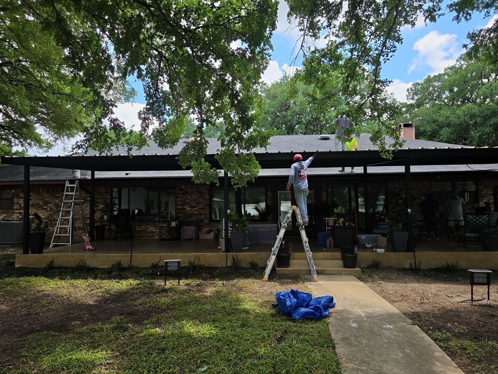 Outdoor entertainment area by Austin Area Roofers · Luis Pieretti project from CompanyCam